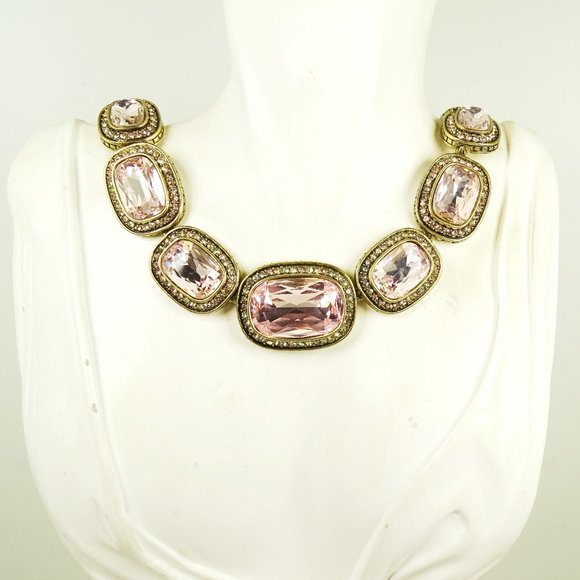 HEIDI DAUS Exquisite Elegance Light Pink Crystal Necklace & Earrings Set - Picture 8 of 12